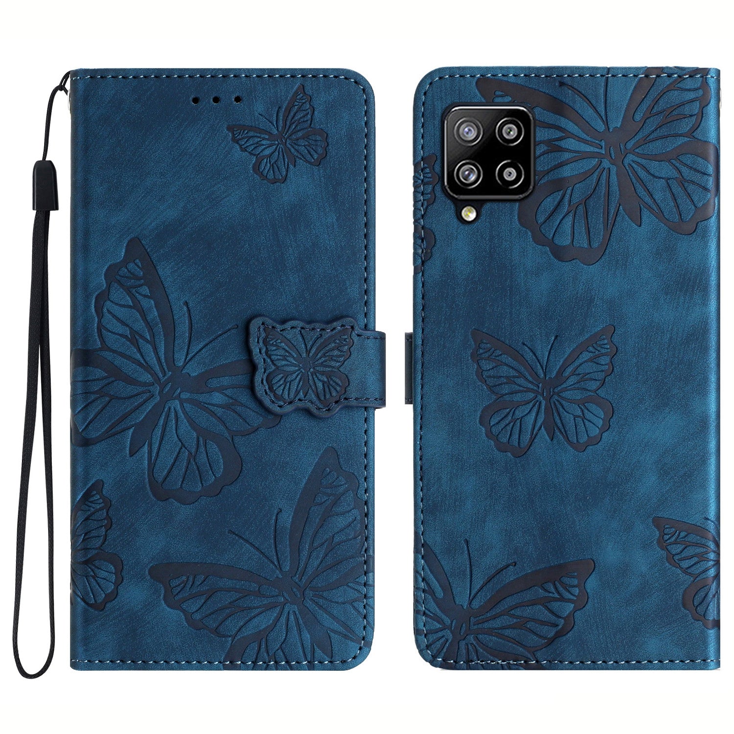 For Samsung Galaxy A42 5G Stand PU Leather Skin-touch Case Butterfly Imprinted Phone Wallet Cover For Samsung Galaxy A42 5G Stand PU Leather Skin-touch Case Butterfly Imprinted Phone Wallet Cover